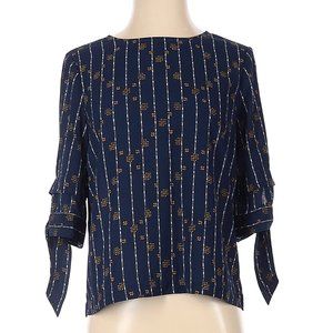 Lucky Brand short sleeve tie blouse (never worn)
